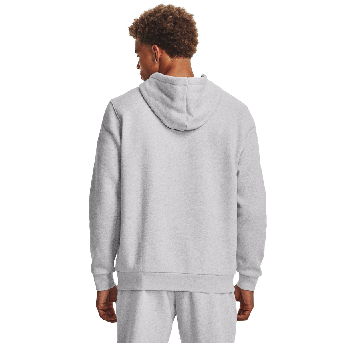 Under Armour Mens UA Icon Fleece Hoodie - Halo Grey/White