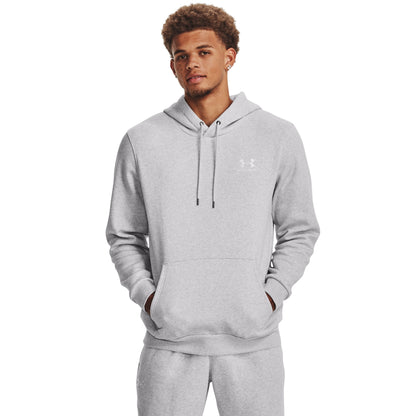 Under Armour Mens UA Icon Fleece Hoodie - Halo Grey/White