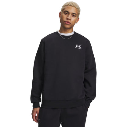 Under Armour Mens UA Essential Fleece Crew - Black