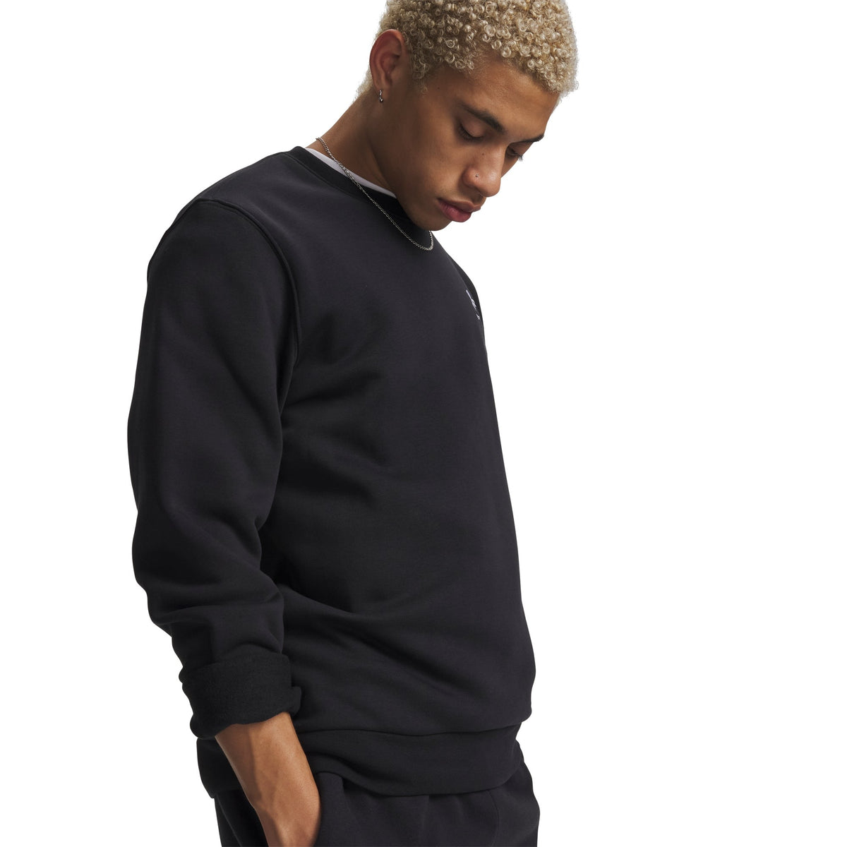 Under Armour Mens UA Essential Fleece Crew - Black