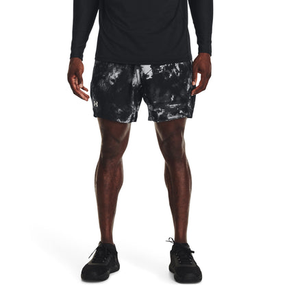Under Armour Mens UA Vanish Woven 6" Printed Shorts - Black/Gray