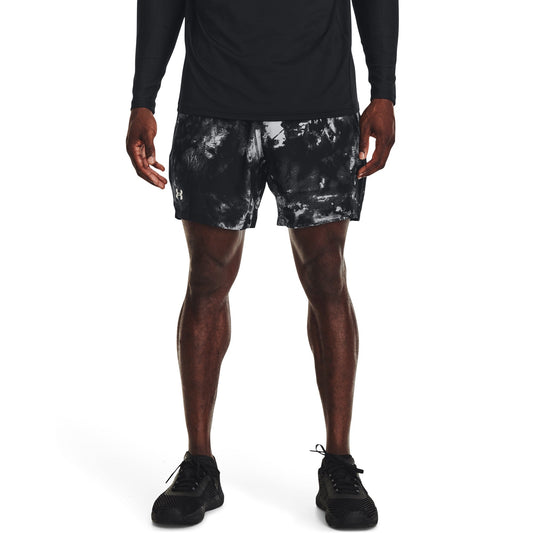 Under Armour Mens UA Vanish Woven 6" Printed Shorts - Black/Gray