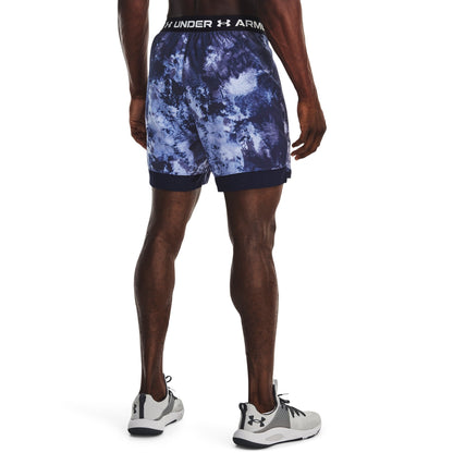 Under Armour Mens UA Vanish Woven 6" Printed Shorts - Blue