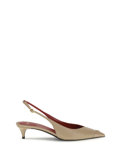Pumps VLogo Signature Kitten-Heel Camel