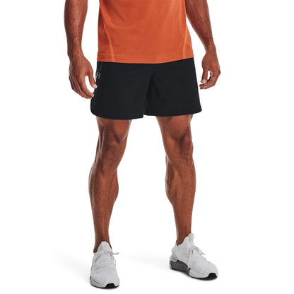 Under Armour Mens UA Peak Woven Shorts - Black/Pitch Gray