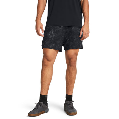 Under Armour Mens UA Vanish Woven 6" Printed Shorts - Black