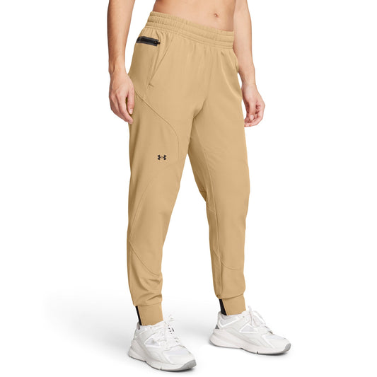 Under Armour Women's Unstoppable Pants - Yellow (Camel/Black)
