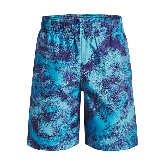 Under Armour Youth Boys' Tech Woven Printed Shorts - Glacier Blue & Sonar Blue