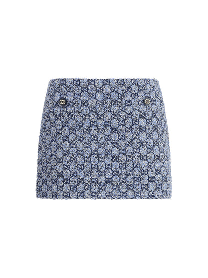 Skirt GG Tweed Blue