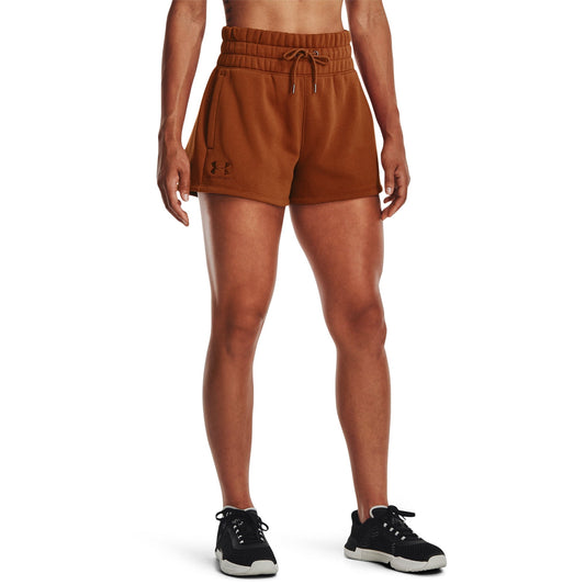 Under Armour Women's Playback Fleece Shorts - Orange
