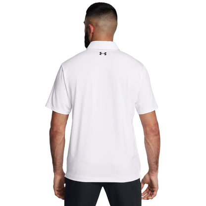 Under Armour Men's Playoff 3.0 Chest Double Stripe Polo Shirt - White