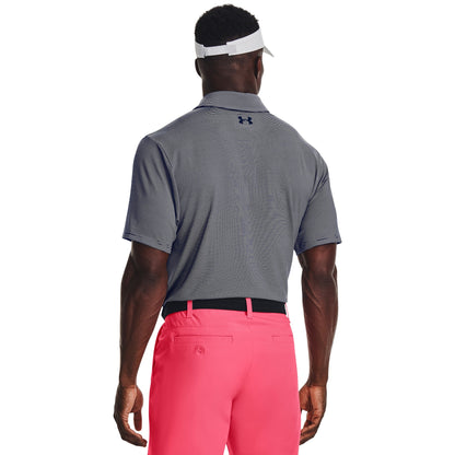 Under Armour Men's Playoff 3.0 Chest Double Stripe Polo Shirt - Navy