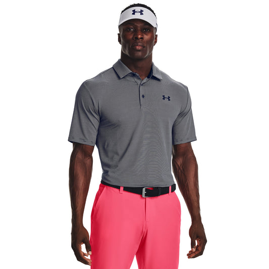 Under Armour Men's Playoff 3.0 Chest Double Stripe Polo Shirt - Navy
