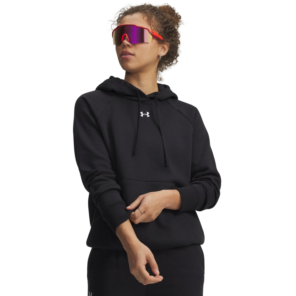 Under Armour Women's Rival Fleece Hoodie - Black/White