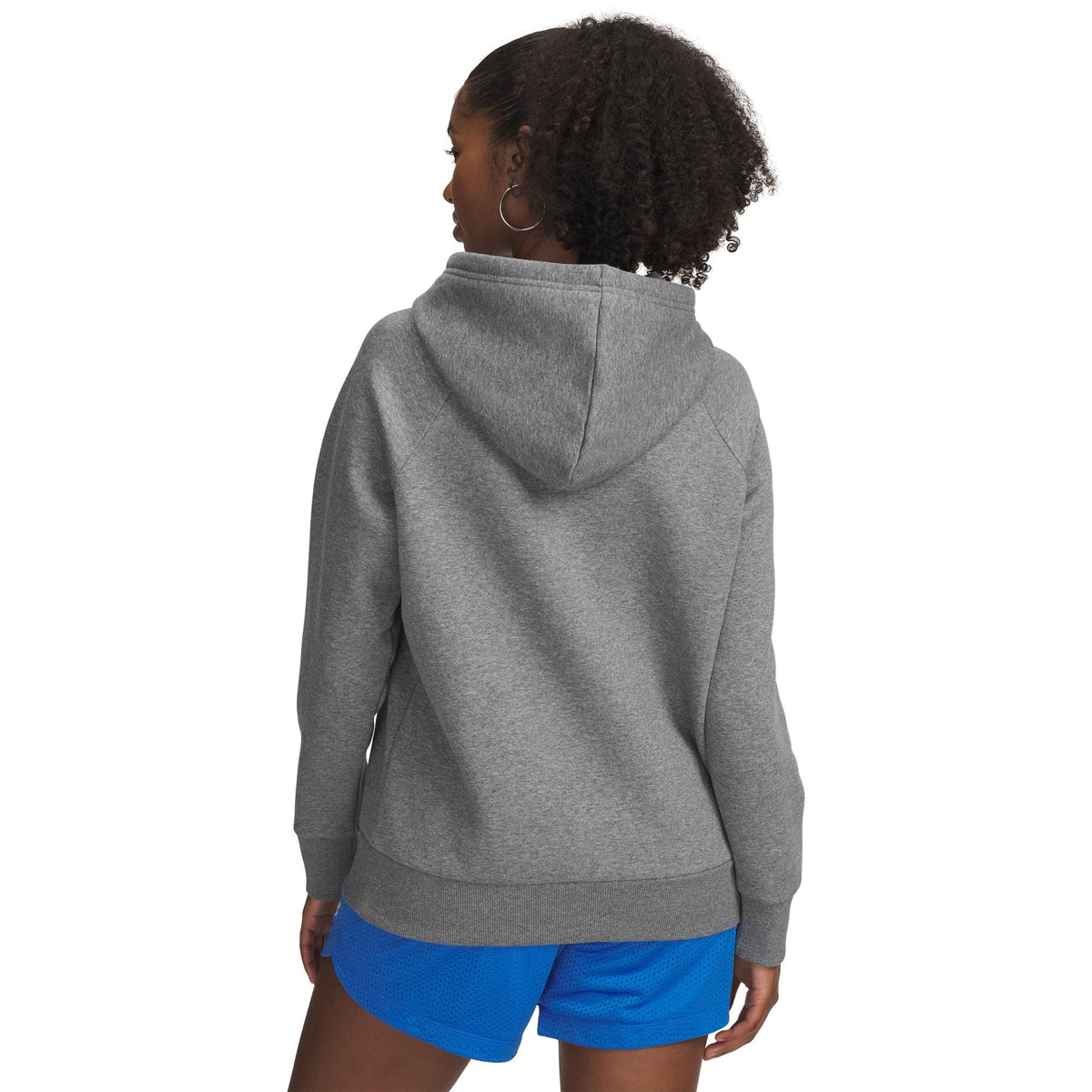 Under Armour Women's Rival Fleece Hoodie - Castlerock Light Heather/White