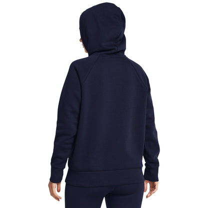 Under Armour Women's Rival Fleece Hoodie - Midnight Navy/White