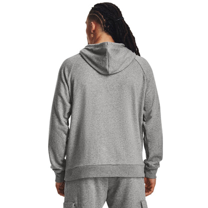 Under Armour Men's Rival Fleece Hooded Sweatshirt - Castlerock/White