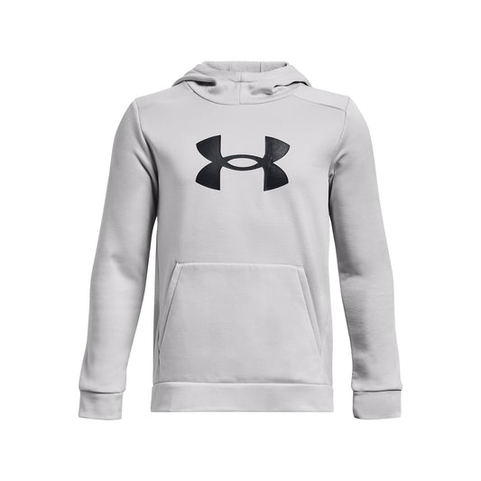 Under Armour Youth Fleece Big Logo Hoodie - Halo Gray/Black