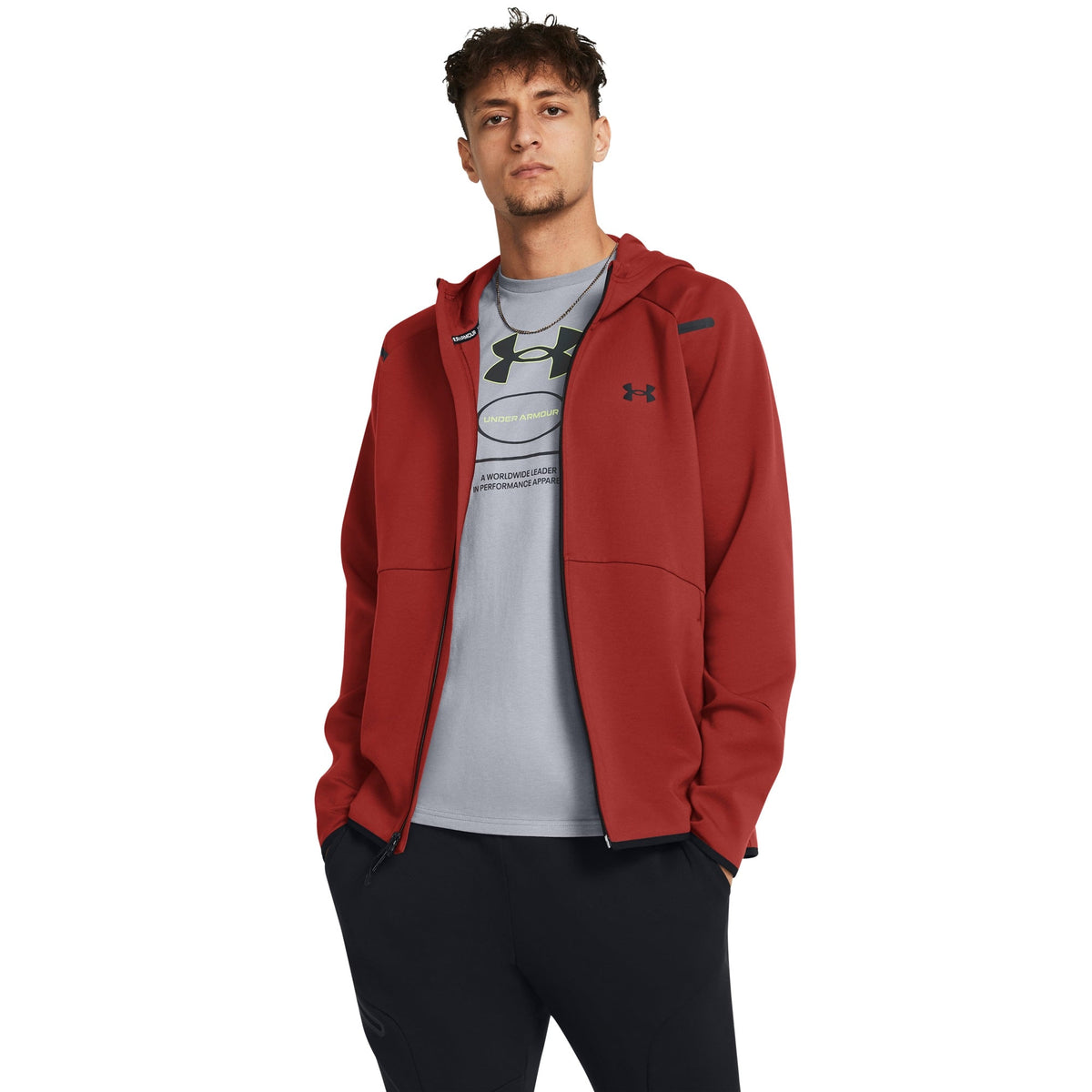 Under Armour Men's Unstoppable Fleece Full-Zip Hoodie - Red