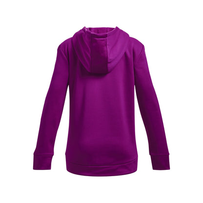 Under Armour Youth Girls' Fleece Base Layer Hoodie - Mystic Magenta/Black