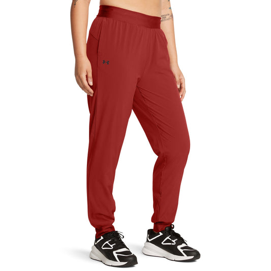Under Armour Women's Rival High-Rise Woven Pants - Light Marroon