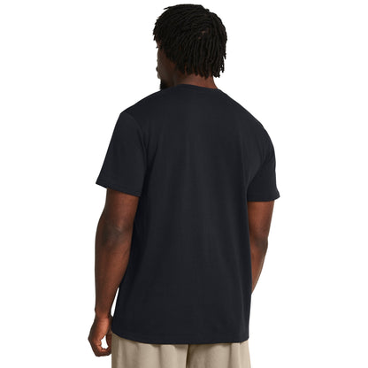 Under Armour Men's Heavyweight Low-Crown Patch Short Sleeve T-Shirt - Black/White