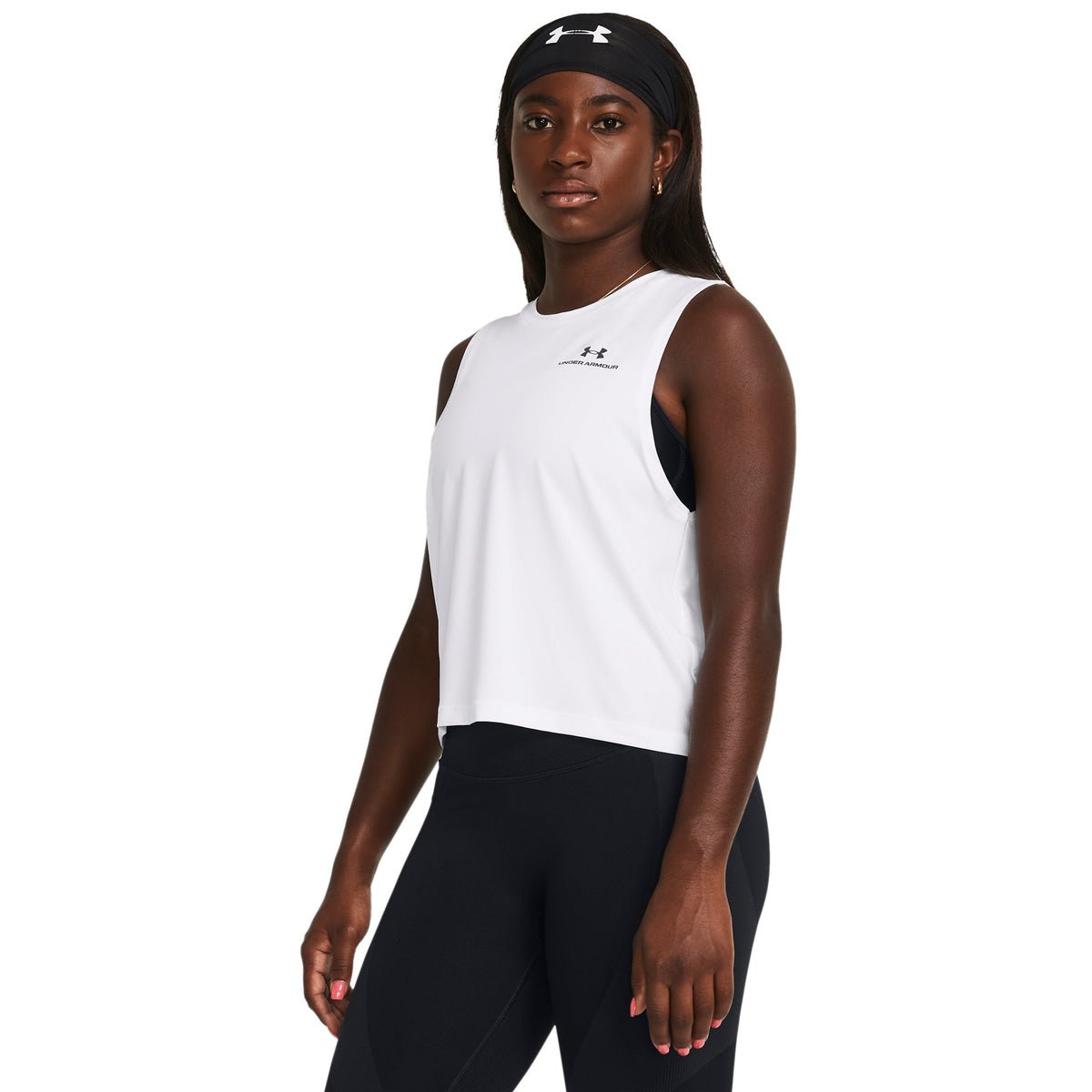 Under Armour Women's Vanish Energy Crop Tank Top - White