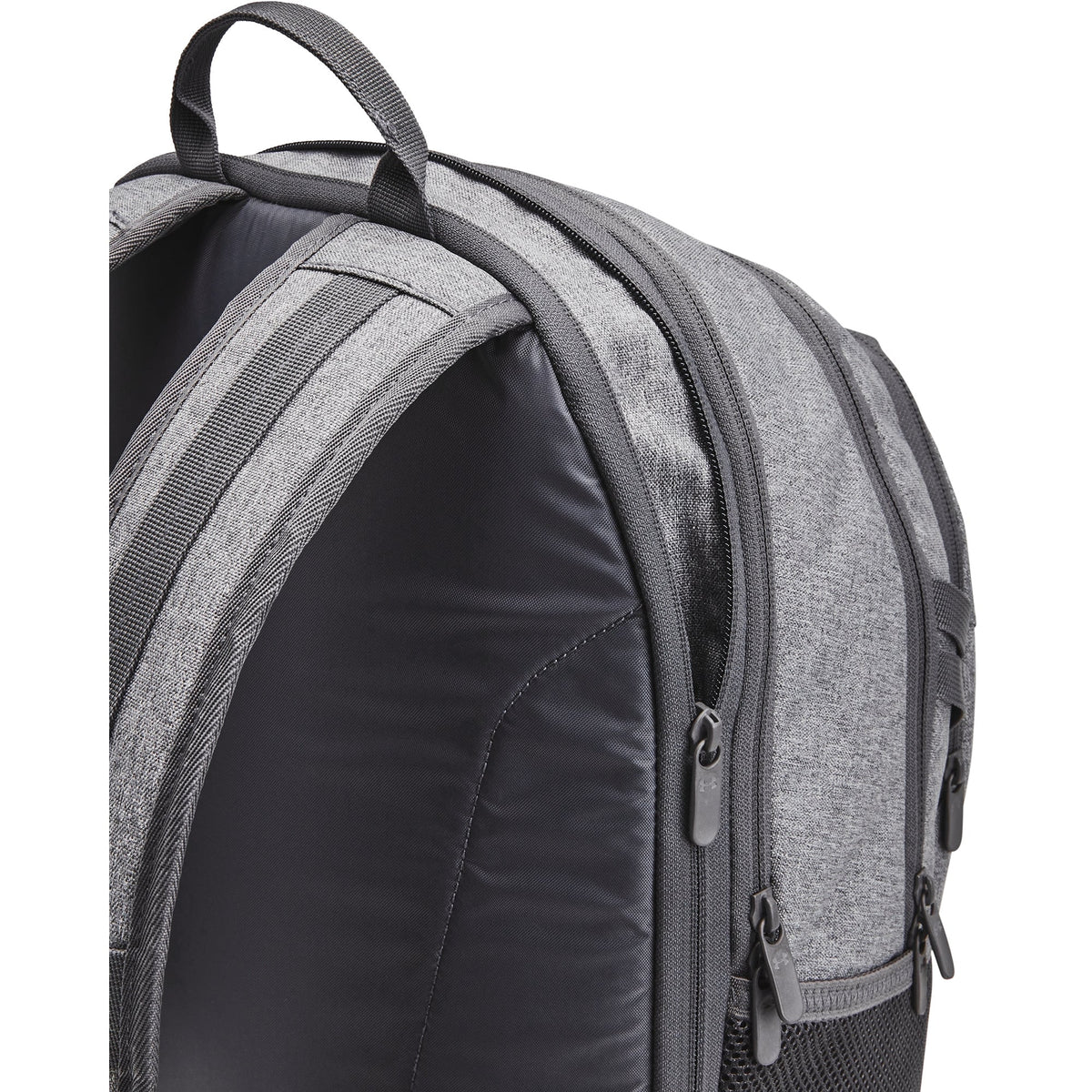 Under Armour Unisex Hustle 6.0 Backpack - Castlerock Full Heather, Castlerock, Metallic Silver