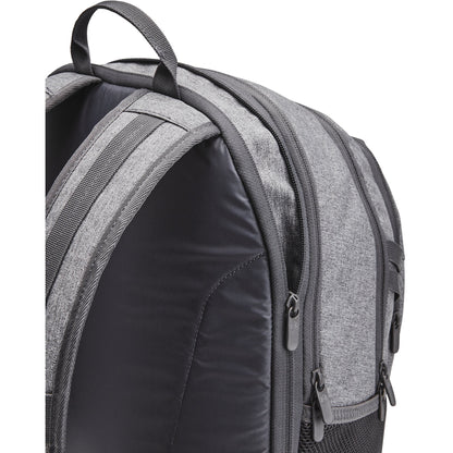 Under Armour Unisex Hustle 6.0 Backpack - Castlerock Full Heather, Castlerock, Metallic Silver