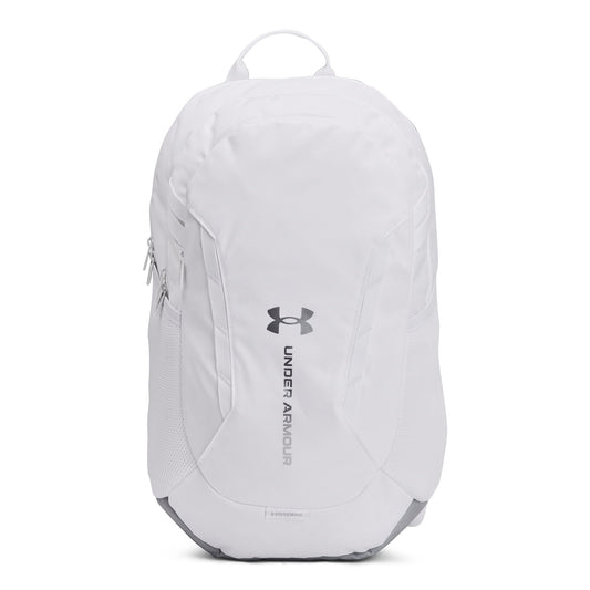 Under Armour Unisex Hustle 6.0 Backpack - White, Mod Gray, Metallic Silver