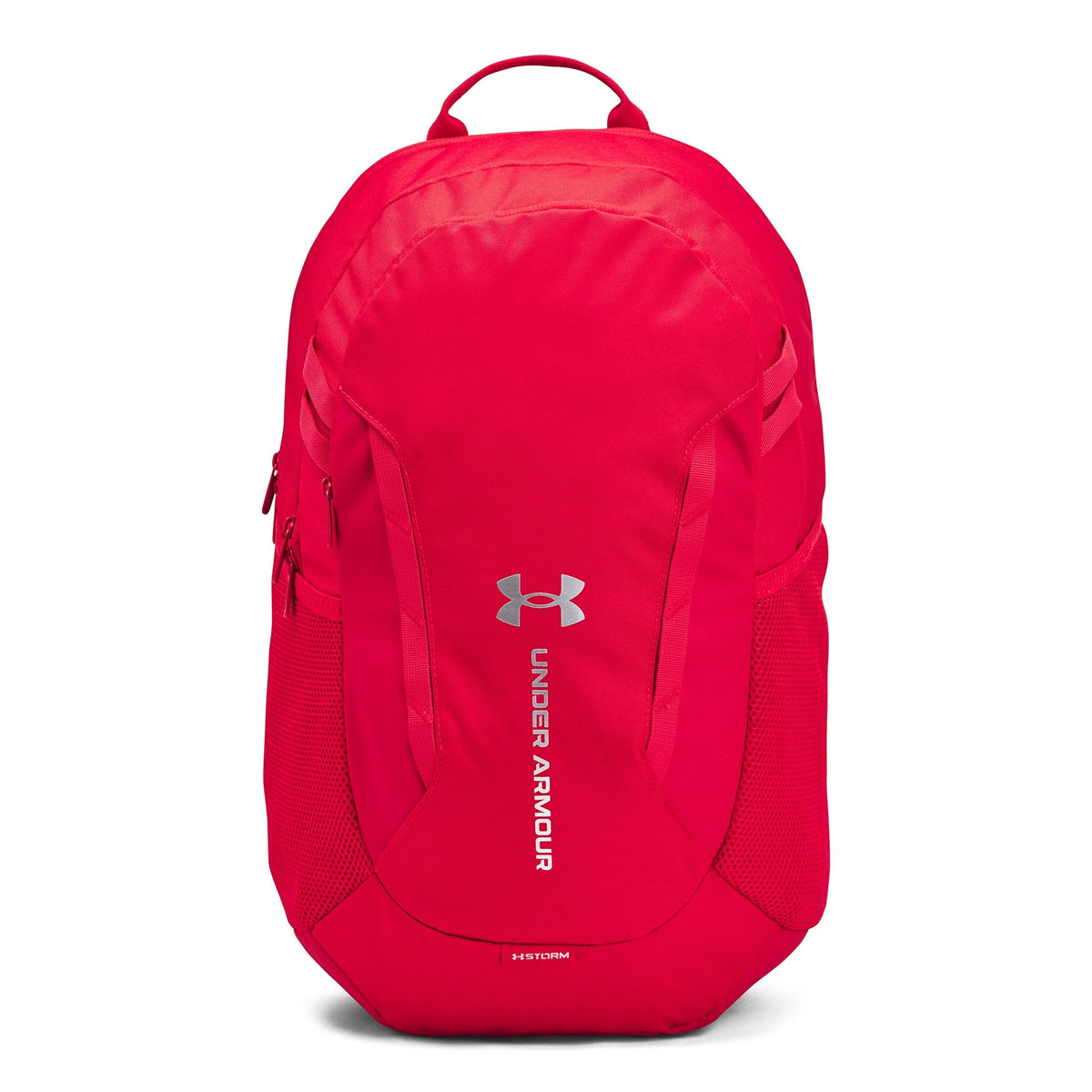 Under Armour Unisex Hustle 6.0 Backpack - Red, Red, Metallic Silver