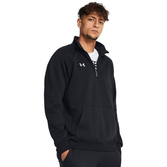 Under Armour Men's Fleece 1/4-Zip - Black/White