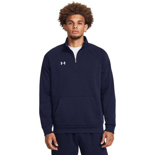 Under Armour Men's Fleece 1/4-Zip - Midnight Navy/White