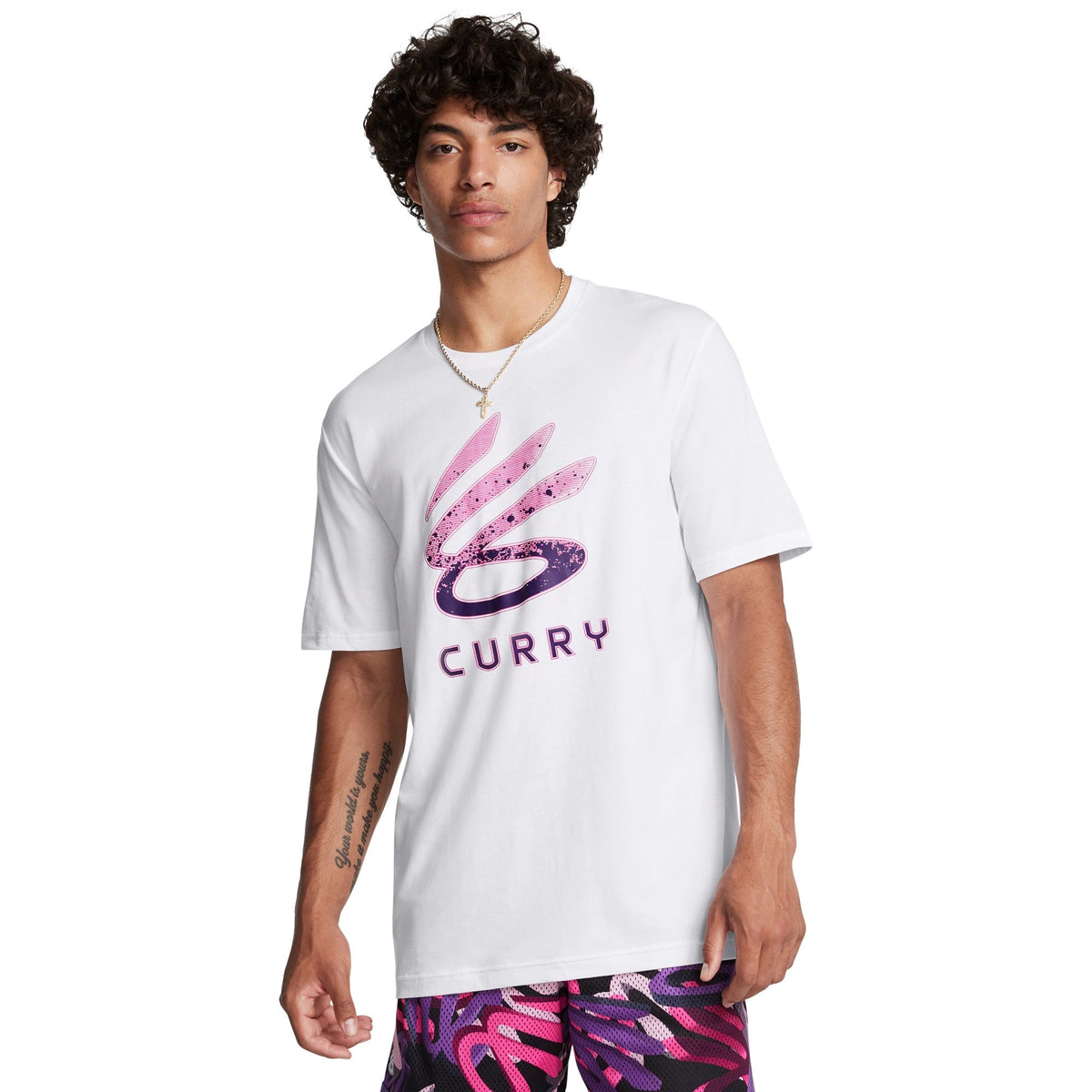Under Armour Men's Logo Trend Maglia Basketball T-Shirt - White