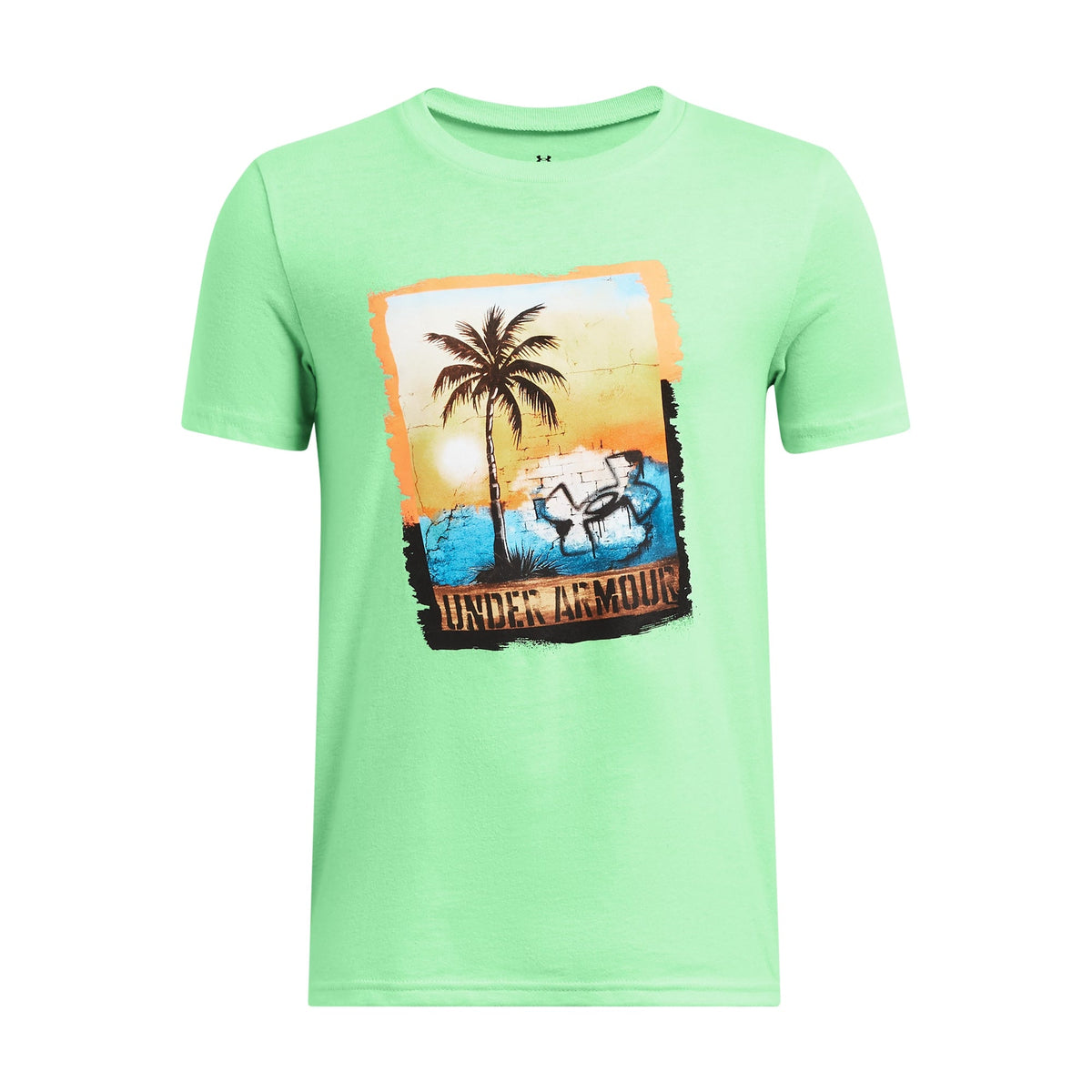 Under Armour Youth Graphic Palm Tree Short Sleeve T-Shirt - Green