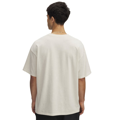 Under Armour Men's Heavyweight Oversized Logo T-Shirt - Stone/White