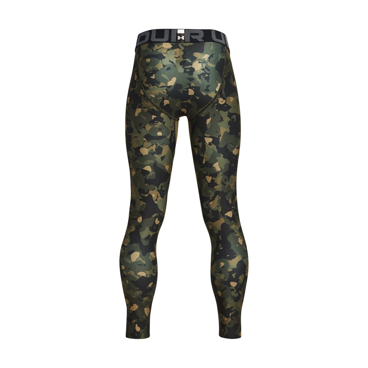 Under Armour Youth Boys' HeatGear Printed Leggings - Marine OD Green/White