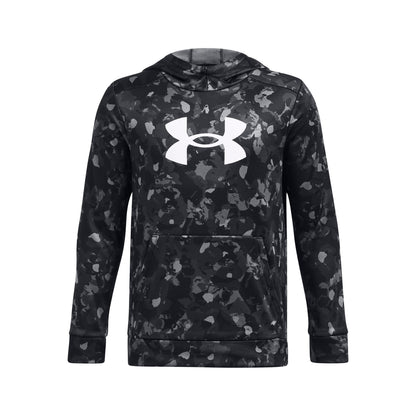 Under Armour Youth Boys' Armour Fleece Big Logo Hoodie - Black/White