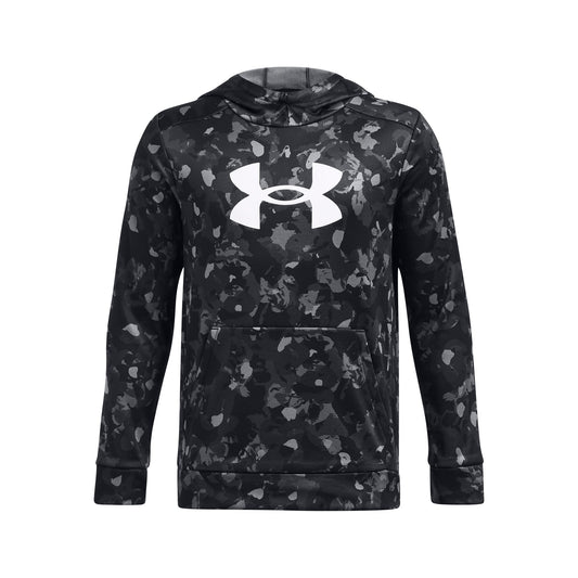 Under Armour Youth Boys' Armour Fleece Big Logo Hoodie - Black/White