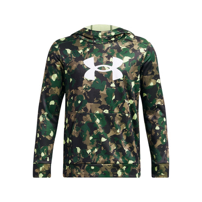 Under Armour Youth Boys' Fleece Big Logo Hoodie - Forest Green/White
