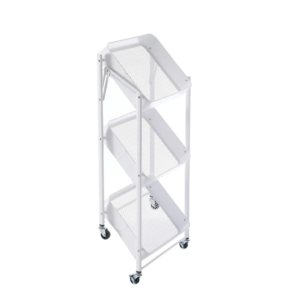 3-Tier Rolling Metal Storage Organizer Mobile Utility Cart