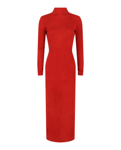 Ferragamo Backless Suede Dress