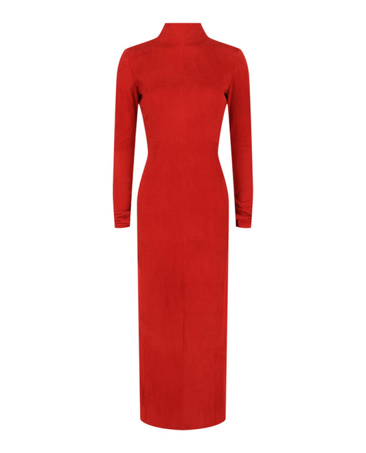 Ferragamo Backless Suede Dress