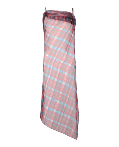 Ferragamo Plaid Asymmetrical Dress