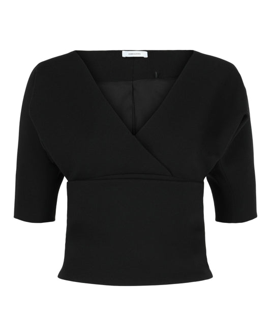 Ferragamo Layered Wool-Blend Blouse