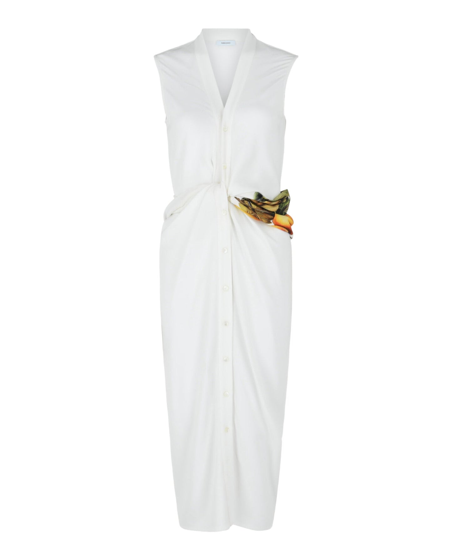Ferragamo Twisted Belt Midi Dress