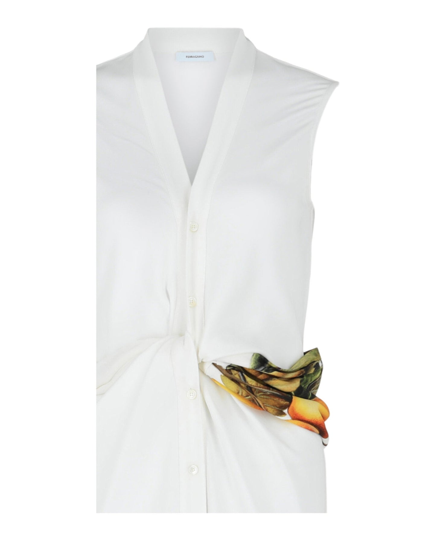Ferragamo Twisted Belt Midi Dress