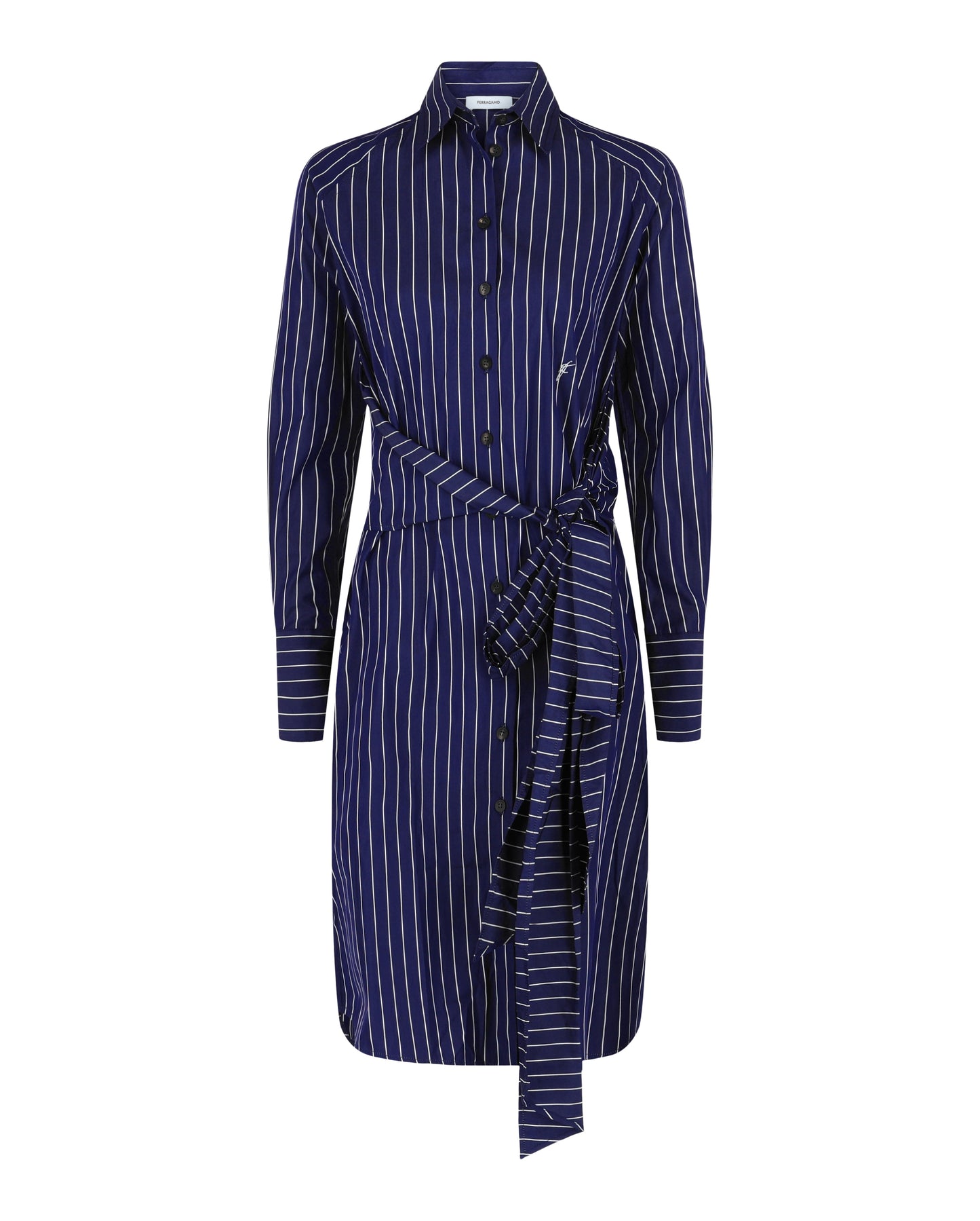 Ferragamo Pinstriped Shirt Dress