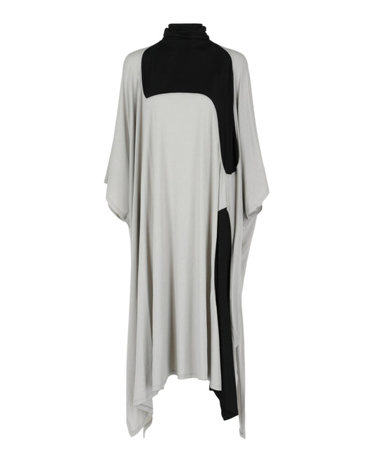 Ferragamo High Neck Kaftan With Sash Inlay