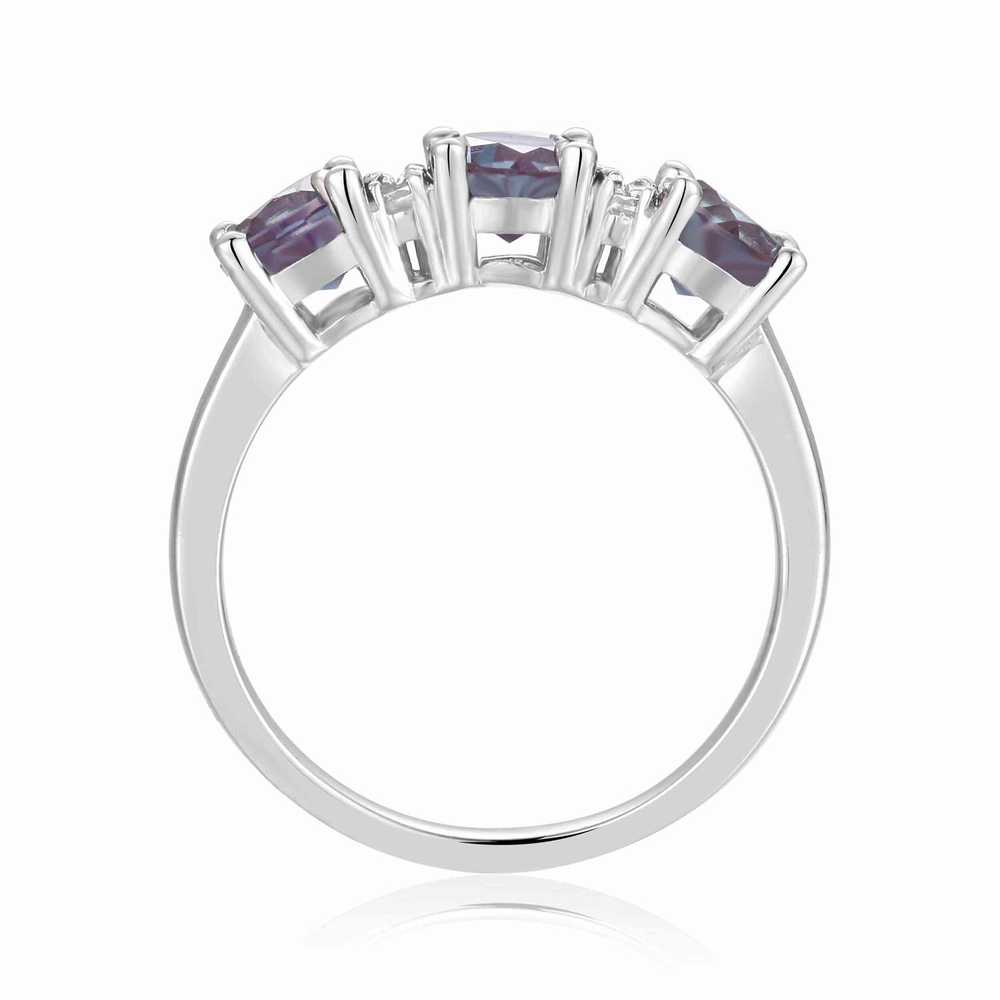 Alexandrite Three Stone Ring